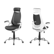 Monarch Specialties Office Chair, Adjustable Height, Swivel, Ergonomic, Armrests, Computer Desk, Work, Metal, White I 7269